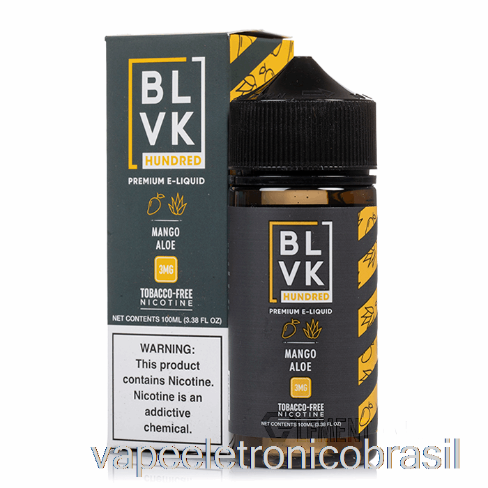 Vape Recarregável Manga Aloe - Blvk - 100ml 0mg